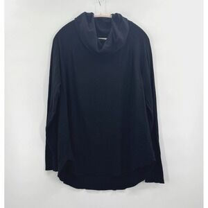 Womens XL Black Turtleneck Sweater Minimalist Elevated Basic Slouchy Essential